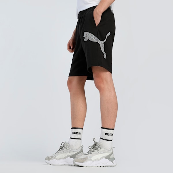 Train All Day Big Logo Men's Training 8" Knit Shorts, PUMA Black, extralarge-IND